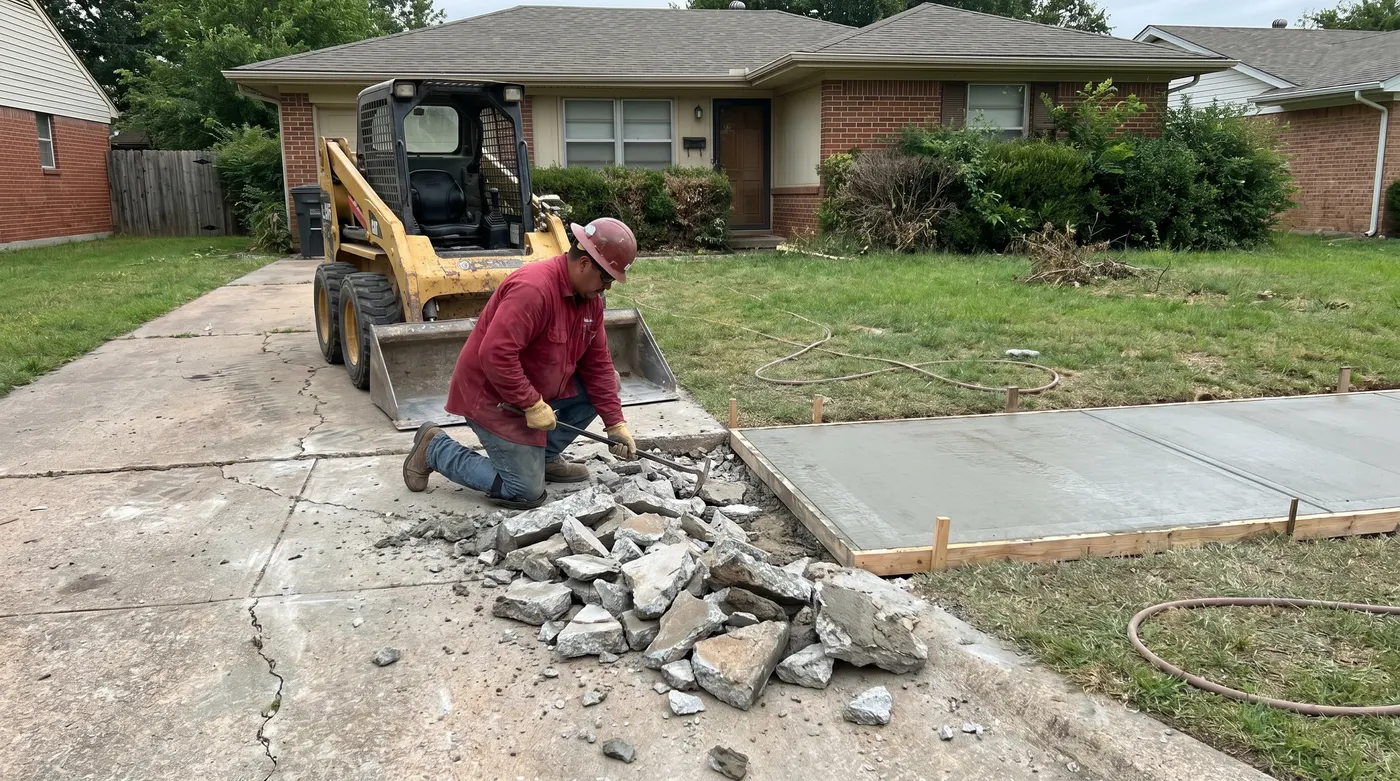 Concrete Driveway Replacement in the NW Chicago Suburbs — B.G. Concrete Inc.