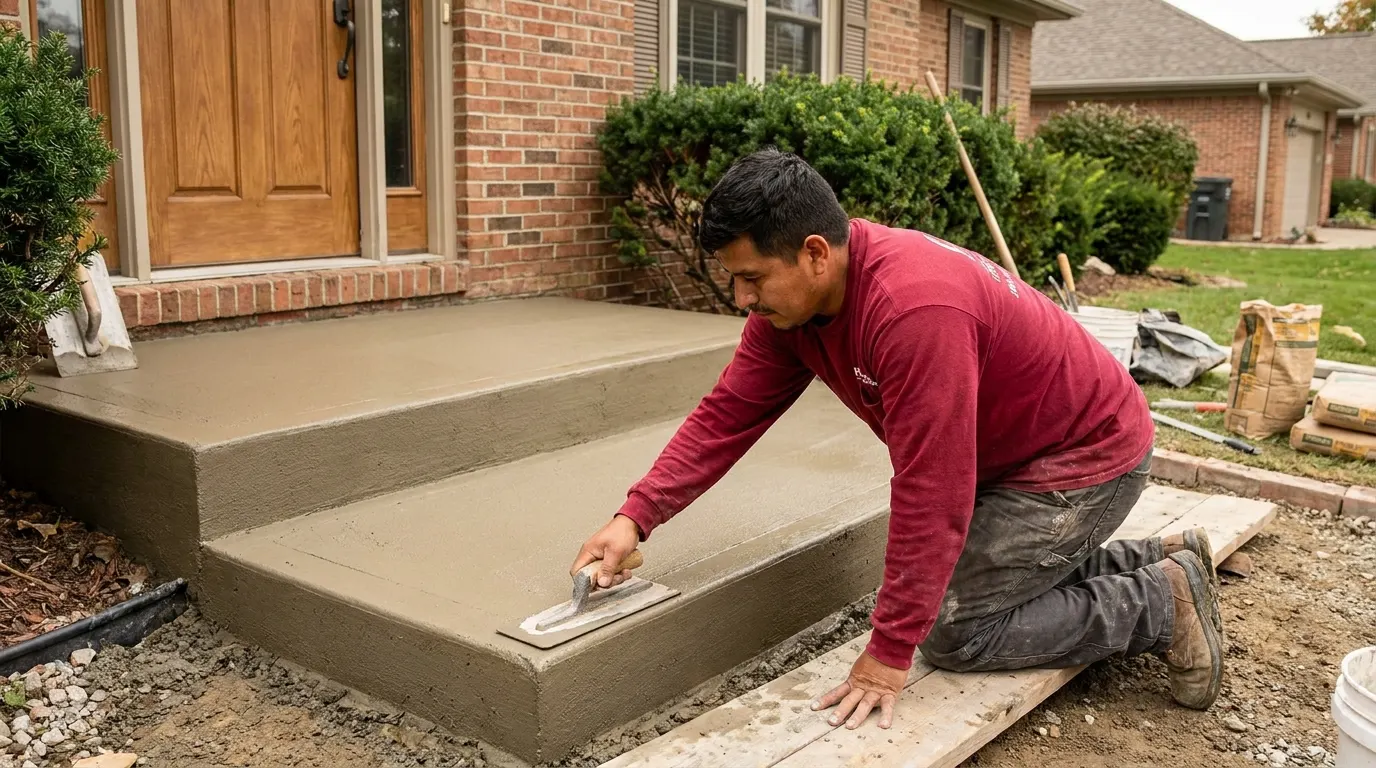 Sidewalk & Front Stoop Replacement in the NW Chicago Suburbs — B.G. Concrete Inc.