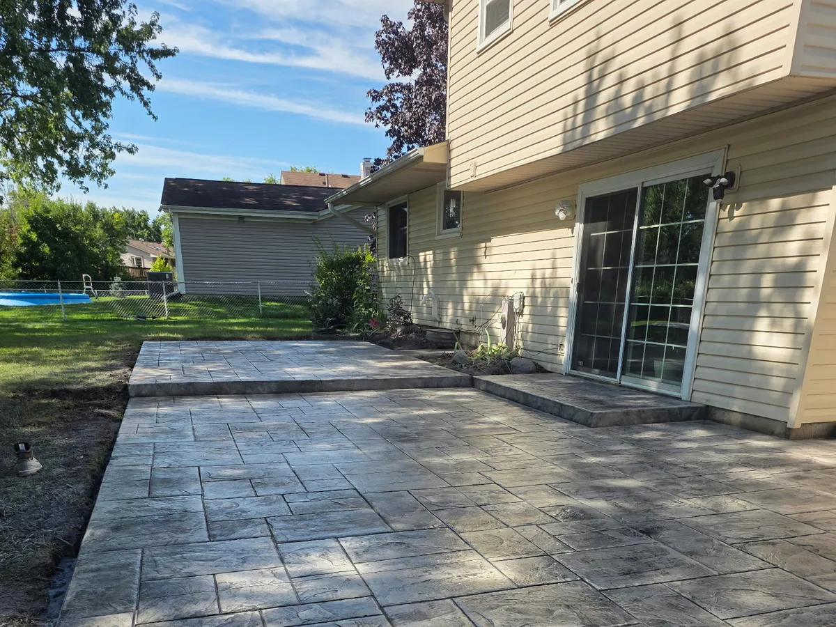 Stamped concrete patio — B.G. Concrete Inc., Chicagoland